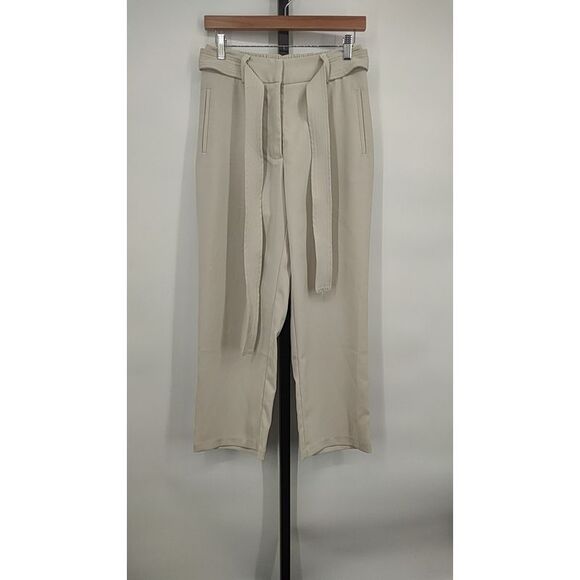 Quince Pants - Quince Women's Cream Trousers with Tie Waist